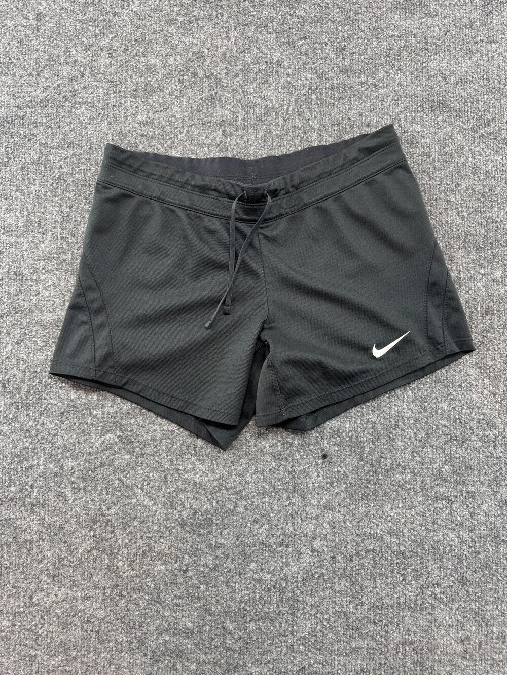 Nike Shorts Womens XS Black Running Built Brief Drawstring 4 Inseam Gym Athletic